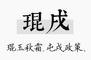 琨戌名字的寓意及含义