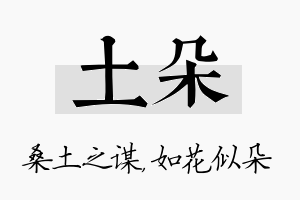 土朵名字的寓意及含义