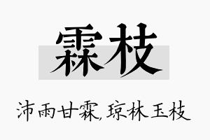 霖枝名字的寓意及含义