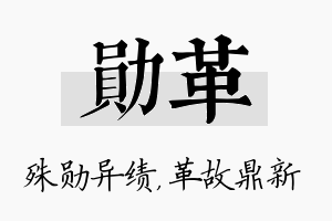 勋革名字的寓意及含义