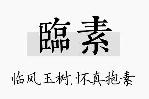 临素名字的寓意及含义