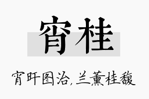 宵桂名字的寓意及含义