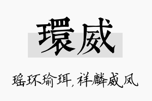 环威名字的寓意及含义