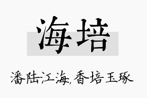 海培名字的寓意及含义