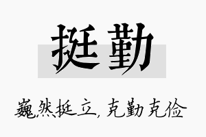 挺勤名字的寓意及含义