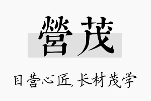 营茂名字的寓意及含义