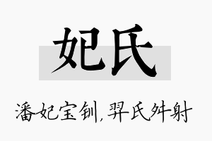 妃氏名字的寓意及含义