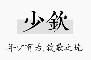 少钦名字的寓意及含义