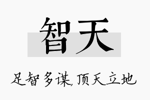 智天名字的寓意及含义