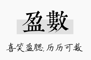 盈数名字的寓意及含义