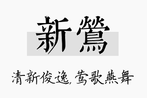 新莺名字的寓意及含义