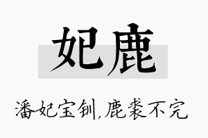 妃鹿名字的寓意及含义