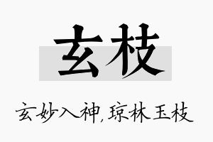 玄枝名字的寓意及含义