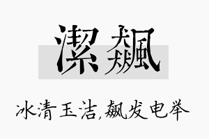 洁飙名字的寓意及含义