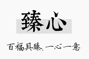 臻心名字的寓意及含义