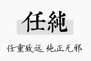 任纯名字的寓意及含义