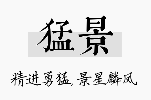 猛景名字的寓意及含义