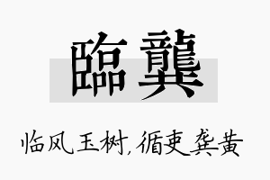 临龚名字的寓意及含义