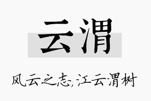 云渭名字的寓意及含义