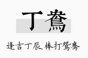 丁鸯名字的寓意及含义