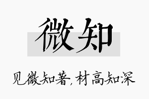 微知名字的寓意及含义