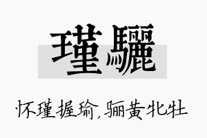 瑾骊名字的寓意及含义