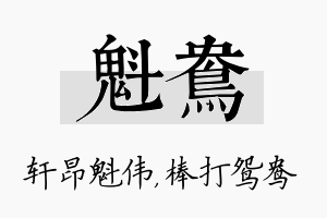 魁鸯名字的寓意及含义