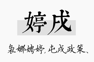 婷戌名字的寓意及含义