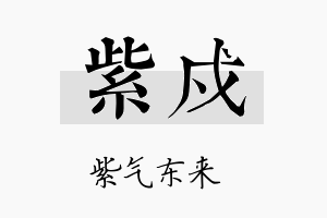 紫戍名字的寓意及含义