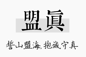 盟真名字的寓意及含义