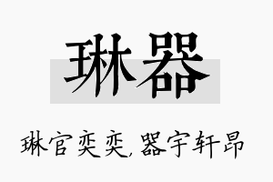 琳器名字的寓意及含义