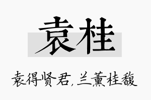 袁桂名字的寓意及含义