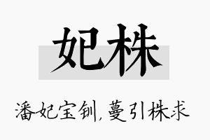 妃株名字的寓意及含义