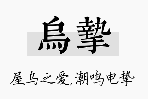 乌挚名字的寓意及含义