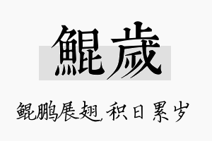 鲲岁名字的寓意及含义