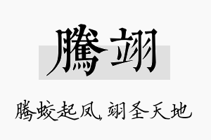 腾翊名字的寓意及含义