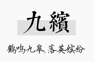 九缤名字的寓意及含义