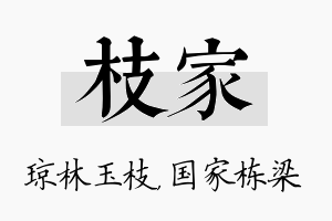 枝家名字的寓意及含义