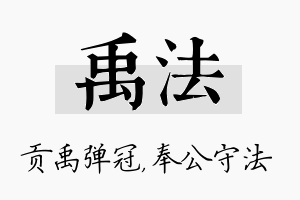 禹法名字的寓意及含义