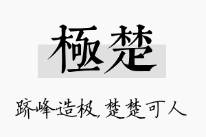 极楚名字的寓意及含义