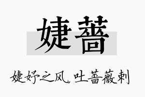 婕蔷名字的寓意及含义