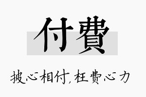 付费名字的寓意及含义