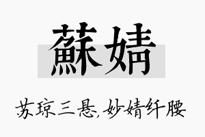 苏婧名字的寓意及含义