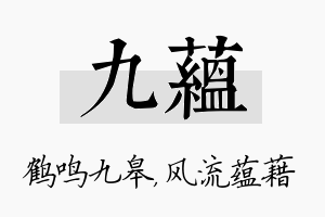 九蕴名字的寓意及含义