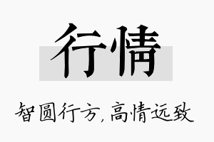 行情名字的寓意及含义