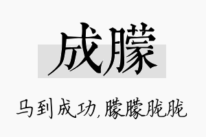 成朦名字的寓意及含义