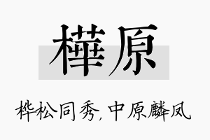 桦原名字的寓意及含义