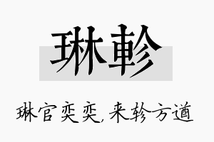 琳轸名字的寓意及含义