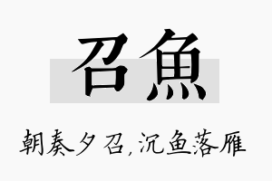 召鱼名字的寓意及含义