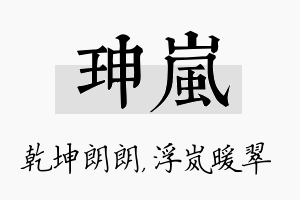 珅岚名字的寓意及含义